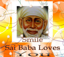 wallpaper -cellphone-android-i phone - sai baba - Smile Sai Baba loves you
