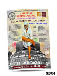 Shirdi Sai Bhajan Sandhya by Shri Sai Baba Sansthan In London Royal Albert Hall on Sep. 19 2010