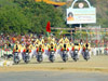 Students of the Anantapur Campus forming a human pyramid on motorbikes