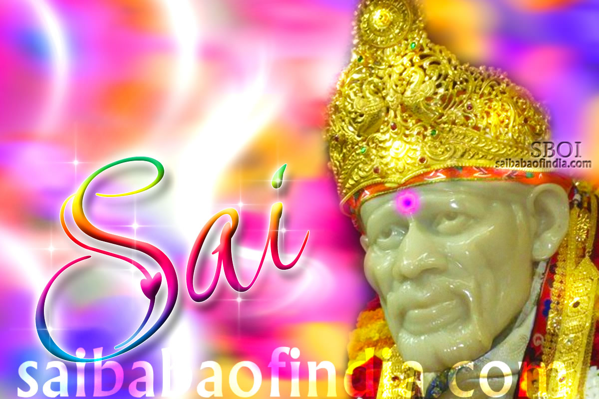 Sai Baba Of India -Wallpapers - Sai Zodiac sign wllpapers - eLatest  Digitally enhanced High resolution, large size Photo of Shirdi Sai Baba  Murthi (Statue) from Samadhi Mandir