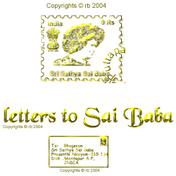 Letters to Sai Baba - Stamp with Sai Baba on